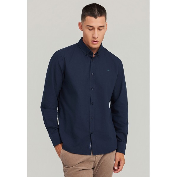 Funky Buddha Ανδρικό Πουκάμισο Basic (FBM012-002-05-DK-NAVY)