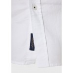 Funky Buddha Ανδρικό Μακρυμάνικο Πουκάμισο Oxford Λευκό