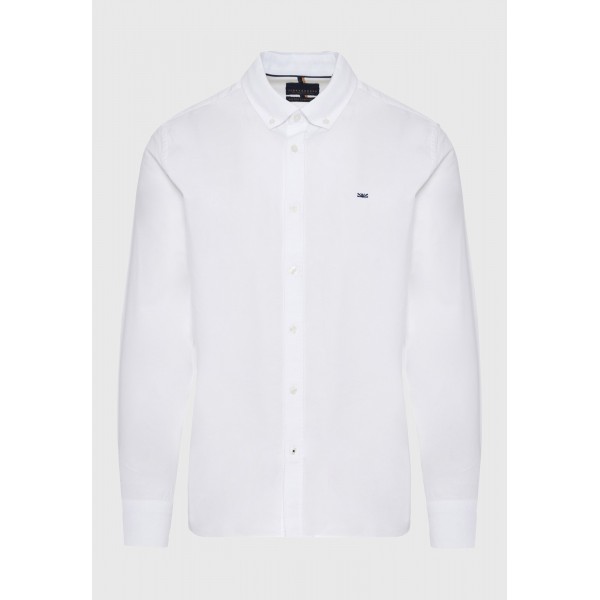 Funky Buddha Ανδρικό Πουκάμισο Basic (FBM012-002-05-WHITE)