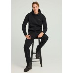 Funky Buddha Ανδρικό Φούτερ με Κουκούλα Μαύρο