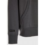 Funky Buddha Ανδρικό Φούτερ με Κουκούλα Γκρι