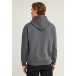 Funky Buddha Ανδρικό Φούτερ με Κουκούλα Γκρι