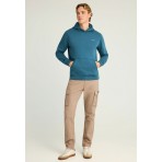 Funky Buddha Ανδρικό Φούτερ με Κουκούλα Πετρόλ