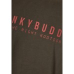 Funky Buddha Ανδρική Μακρυμάνικη Μπλούζα Λαδί