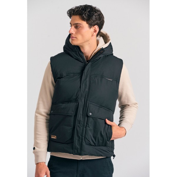 Funky Buddha Ανδρικό Γιλέκο (FBM012-003-01-BLACK)