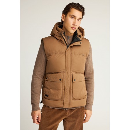 Funky Buddha Ανδρικό Αμάνικο Μπουφάν Γιλέκο με Κουκούλα