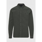 Funky Buddha Ανδρικό Πουκάμισο Basic (FBM012-003-05-HUNTER-GREEN)