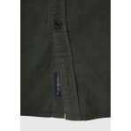Funky Buddha Ανδρικό Πουκάμισο Basic (FBM012-003-05-HUNTER-GREEN)