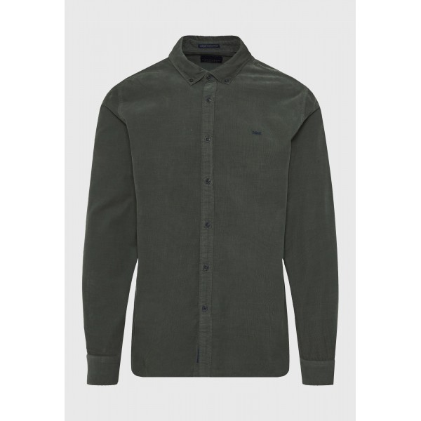 Funky Buddha Ανδρικό Πουκάμισο Basic (FBM012-003-05-HUNTER-GREEN)
