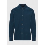 Funky Buddha Κοτλέ Πουκάμισο Μακρυμάνικο Ανδρικό (FBM012-003-05-INDIAN-TEAL)