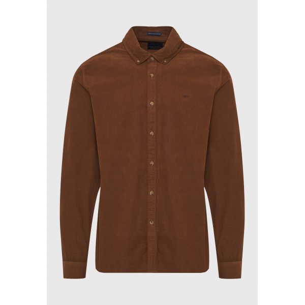 Funky Buddha Ανδρικό Πουκάμισο Basic (FBM012-003-05-MOCCA)