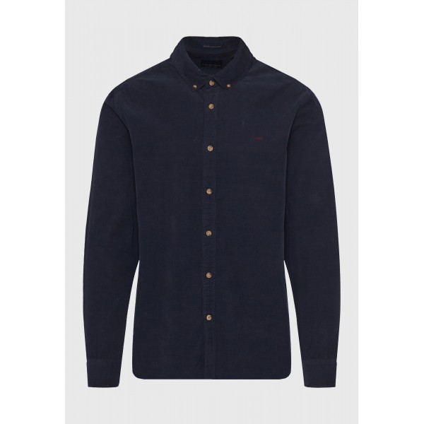 Funky Buddha Ανδρικό Πουκάμισο Basic (FBM012-003-05-NAVY)