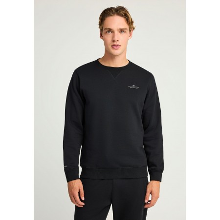 Funky Buddha Ανδρική Μακρυμάνικη Μπλούζα με Λαιμόκοψη Μαύρη