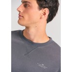 Funky Buddha Ανδρική Μακρυμάνικη Μπλούζα με Λαιμόκοψη Γκρι