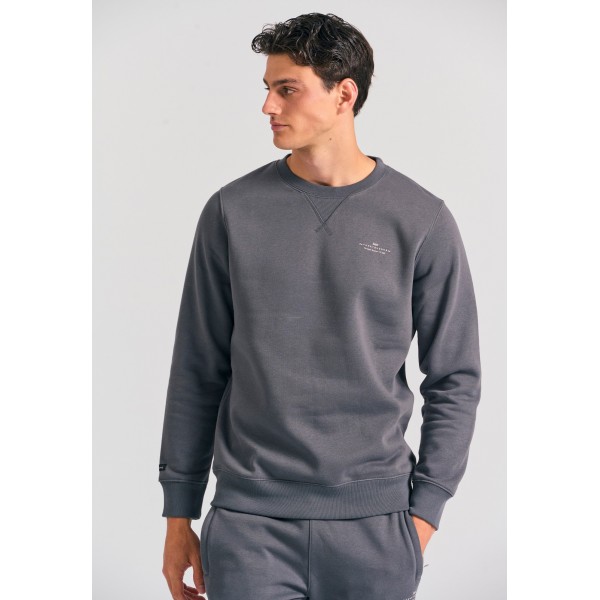 Funky Buddha The Essentials Μπλούζα Με Λαιμόκοψη Ανδρική (FBM012-003-06-DK-GREY)