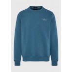 Funky Buddha Ανδρική Μακρυμάνικη Μπλούζα με Λαιμόκοψη Πετρόλ