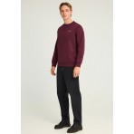 Funky Buddha Ανδρική Μακρυμάνικη Μπλούζα με Λαιμόκοψη Μπορντό