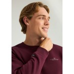 Funky Buddha Ανδρική Μακρυμάνικη Μπλούζα με Λαιμόκοψη Μπορντό