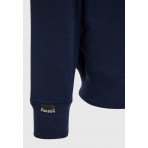 Funky Buddha Ανδρική Μακρυμάνικη Μπλούζα με Λαιμόκοψη Μπλε Σκούρο