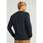 Funky Buddha Ανδρική Μακρυμάνικη Μπλούζα Μαύρη