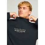 Funky Buddha Ανδρική Μακρυμάνικη Μπλούζα Μαύρη