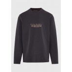 Funky Buddha Ανδρική Μακρυμάνικη Μπλούζα Μαύρη