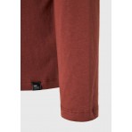 Funky Buddha Ανδρική Μακρυμάνικη Μπλούζα Κεραμιδί