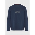 Funky Buddha Ανδρική Μακρυμάνικη Μπλούζα Μπλε Σκούρο