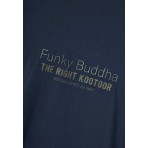 Funky Buddha Ανδρική Μακρυμάνικη Μπλούζα Μπλε Σκούρο