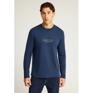 Funky Buddha Ανδρική Μπλούζα Με Μακρύ Μανίκι (FBM012-003-07-NAVY)