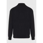 Funky Buddha Ανδρικό Πλεκτό Με Φερμουάρ (FBM012-003-09-BLACK)
