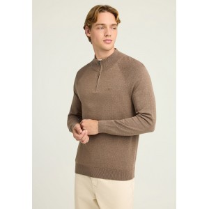 Funky Buddha Knitted Πουλόβερ Ανδρικό (FBM012-003-09-CIGAR-MEL)