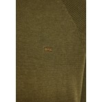 Funky Buddha Ανδρικό Πλεκτό Με Φερμουάρ (FBM012-003-09-DUSTY-OLIVE-MEL)