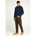 Funky Buddha Ανδρικό Πλεκτό Με Φερμουάρ (FBM012-003-09-NAVY-MEL)