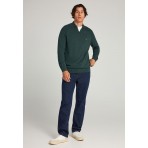 Funky Buddha Ανδρικό Πλεκτό Με Φερμουάρ (FBM012-003-09-PINE-GREEN-MEL)