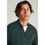 Funky Buddha Ανδρικό Πλεκτό Με Φερμουάρ (FBM012-003-09-PINE-GREEN-MEL)