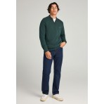 Funky Buddha Ανδρικό Πλεκτό Με Φερμουάρ (FBM012-003-09-PINE-GREEN-MEL)