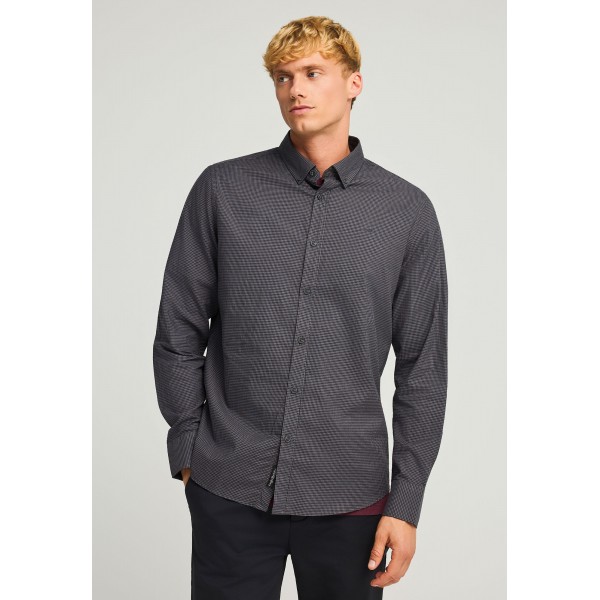 Funky Buddha Ανδρικό Πουκάμισο Καρό (FBM012-004-05-DK-GREY)