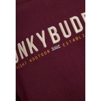 Funky Buddha Ανδρική Μακρυμάνικη Μπλούζα με Λαιμόκοψη Μπορντό