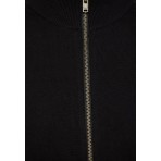 Funky Buddha Ανδρική Πλεκτή Ζακέτα Μαύρη