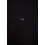 Funky Buddha Ανδρική Πλεκτή Ζακέτα Μαύρη