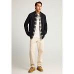 Funky Buddha Ανδρική Πλεκτή Ζακέτα Μαύρη