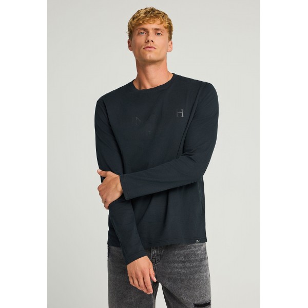 Funky Buddha Ανδρική Μπλούζα Με Μακρύ Μανίκι (FBM012-005-07-BLACK)