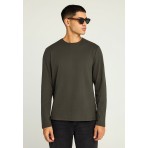 Funky Buddha Ανδρική Μακρυμάνικη Μπλούζα Πράσινη