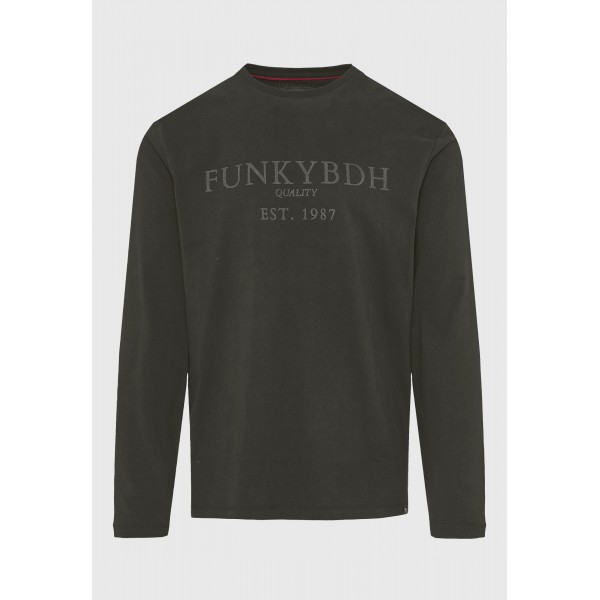 Funky Buddha Ανδρική Μπλούζα Με Μακρύ Μανίκι (FBM012-005-07-FOREST-NIGHT)