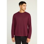 Funky Buddha Ανδρική Μακρυμάνικη Μπλούζα Βυσσινί