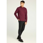 Funky Buddha Ανδρική Μακρυμάνικη Μπλούζα Βυσσινί