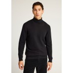Funky Buddha Ανδρικό Πλεκτό Με Ψηλό Λαιμό (FBM012-005-09-BLACK)