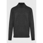 Funky Buddha Ανδρικό Πλεκτό Με Ψηλό Λαιμό (FBM012-005-09-BLACK)