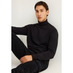 Funky Buddha Ανδρικό Πλεκτό Με Ψηλό Λαιμό (FBM012-005-09-BLACK)